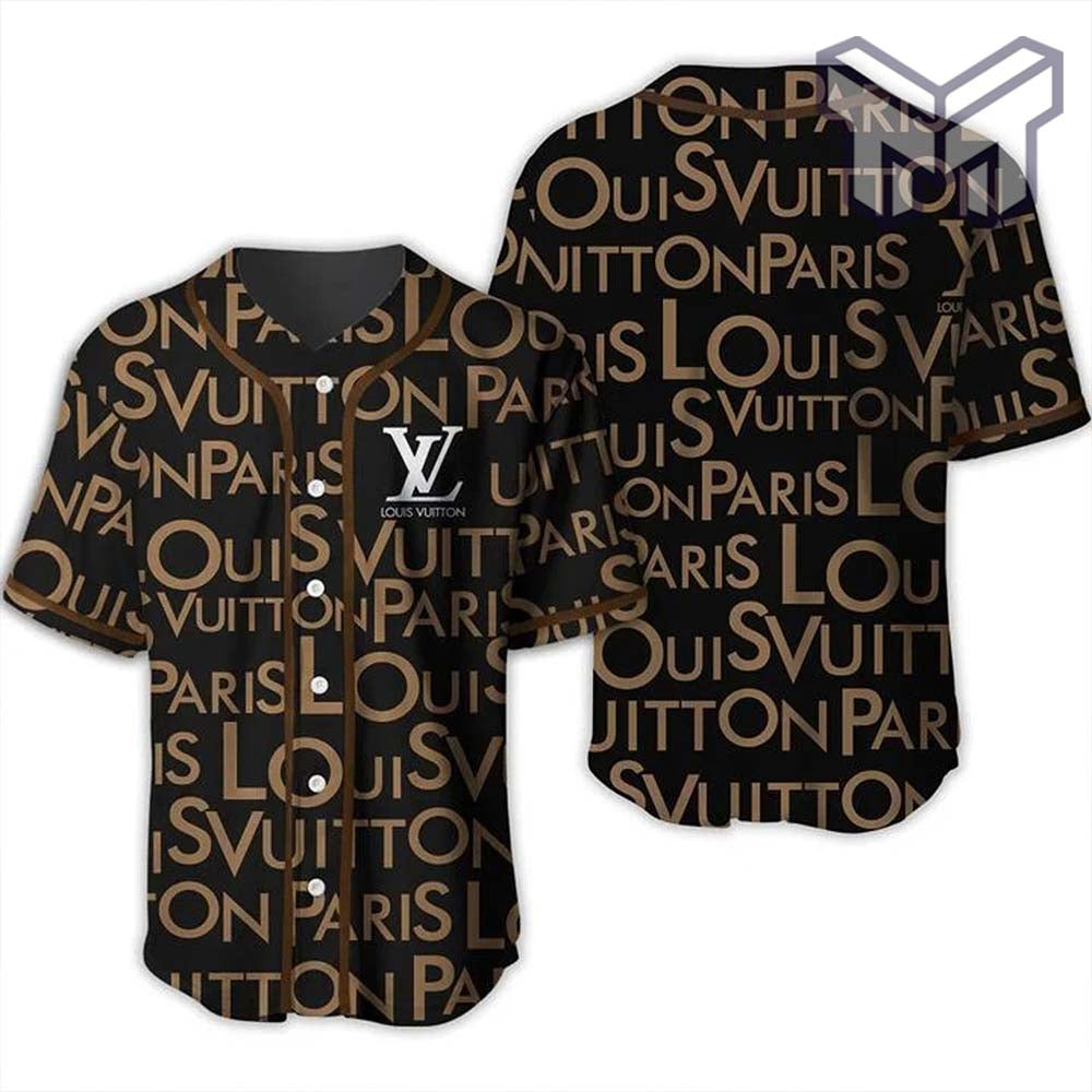 Louis Vuitton Brown Baseball Jersey Shirt Lv Luxury Clothing Clothes Sport For Men Women Hot  Type01