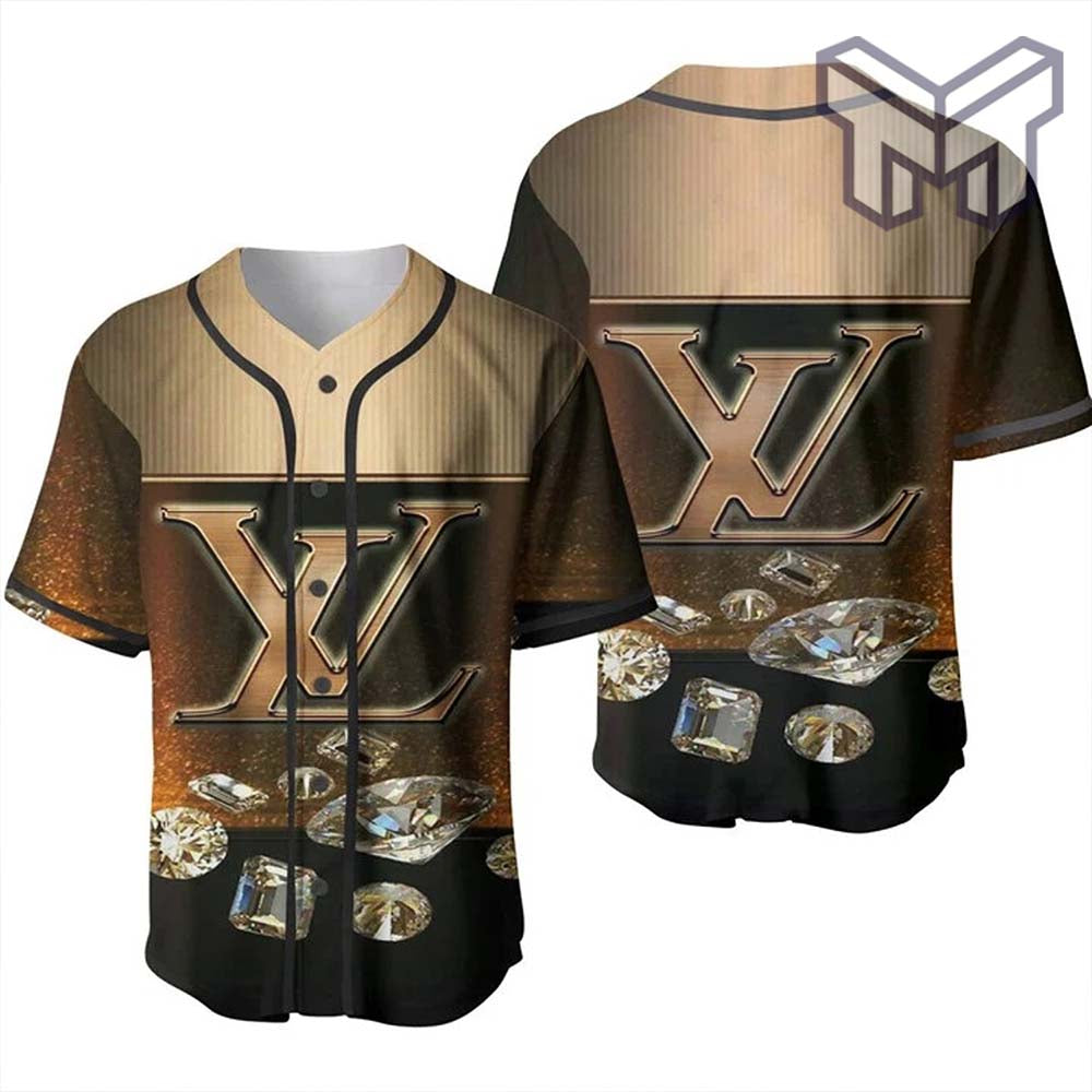 Louis Vuitton Diamond Baseball Jersey Shirt Lv Luxury Clothing Clothes Sport For Men Women Hot