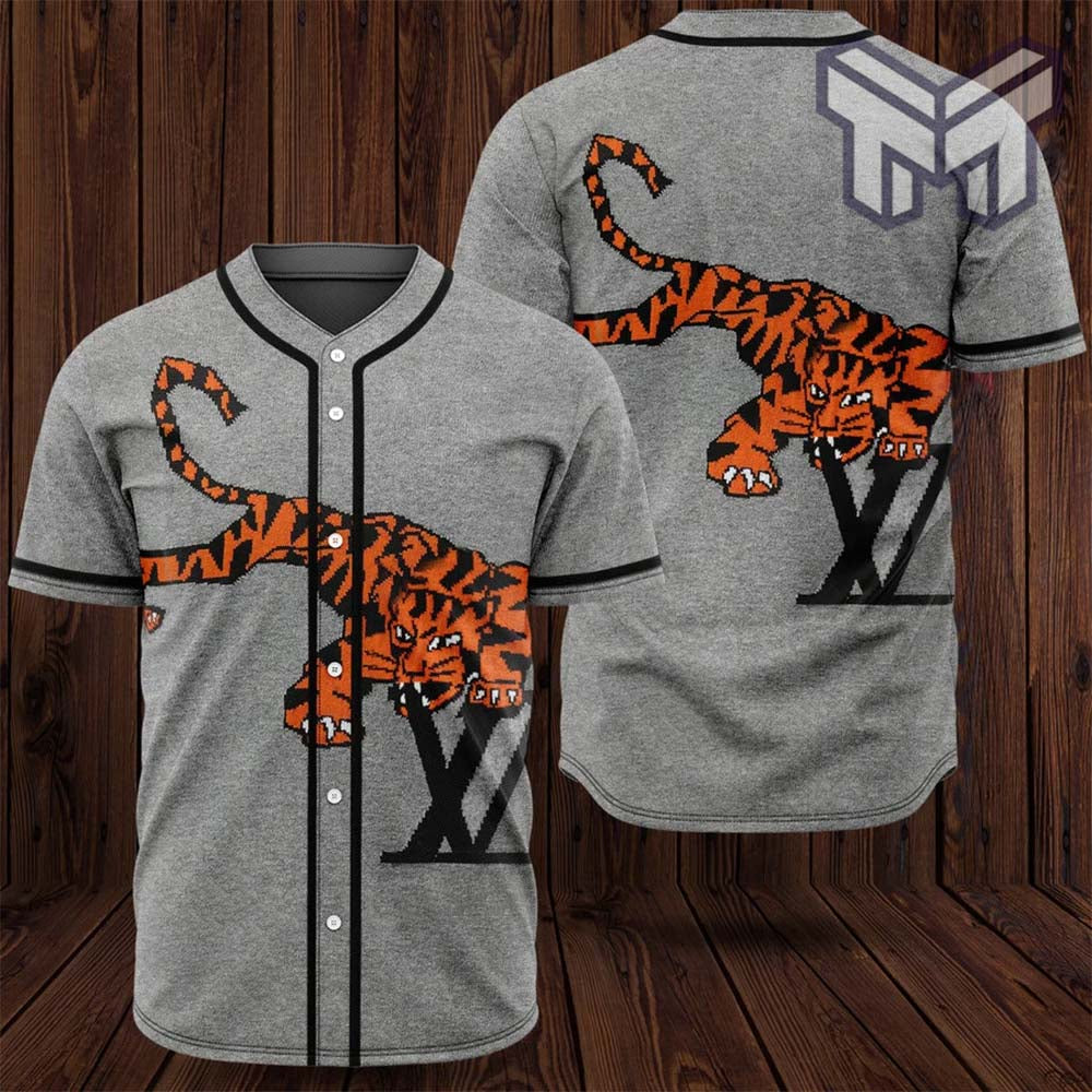 Louis Vuitton Tiger Baseball Jersey Shirt Lv Luxury Clothing Clothes Sport For Men Women Hot