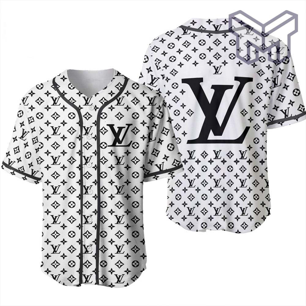 Louis Vuitton White Baseball Jersey Shirt Lv Luxury Clothing Clothes Sport For Men Women Hot