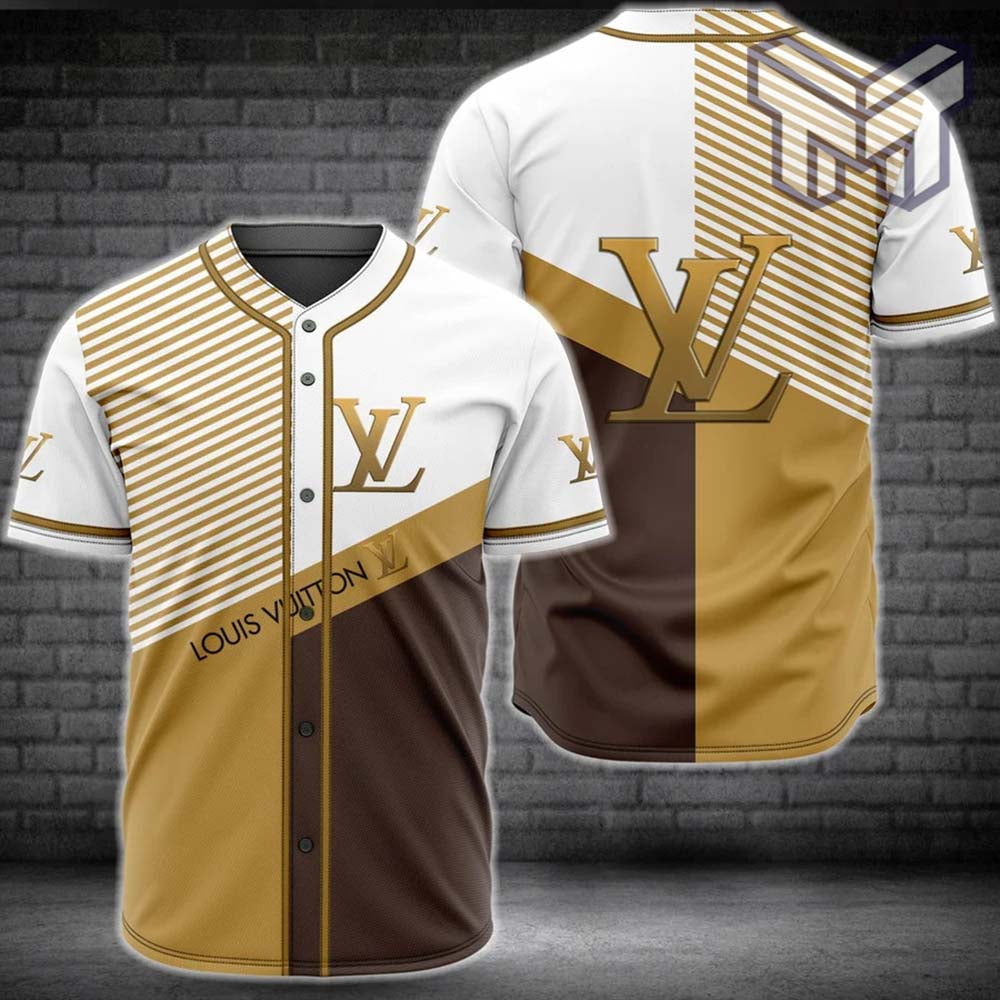 Louis Vuitton White Baseball Jersey Shirt Lv Luxury Clothing Clothes Sport Outfit For Men Women Hot